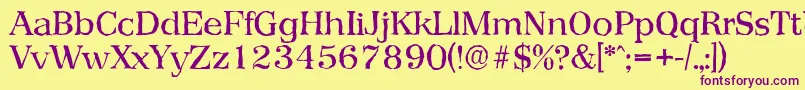 PriamosantiqueRegular Font – Purple Fonts on Yellow Background