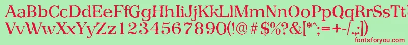 PriamosantiqueRegular Font – Red Fonts on Green Background