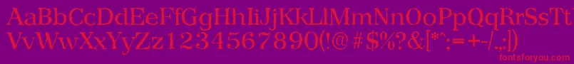 PriamosantiqueRegular Font – Red Fonts on Purple Background