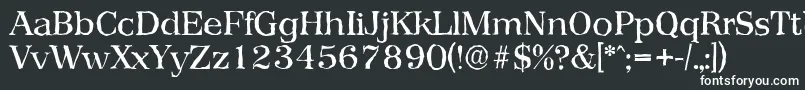 フォントPriamosantiqueRegular – 黒い背景に白い文字