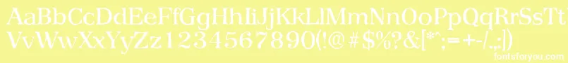PriamosantiqueRegular Font – White Fonts on Yellow Background