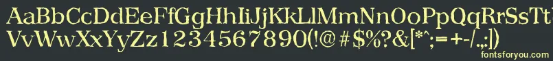 PriamosantiqueRegular-Schriftart – Gelbe Schriften auf schwarzem Hintergrund
