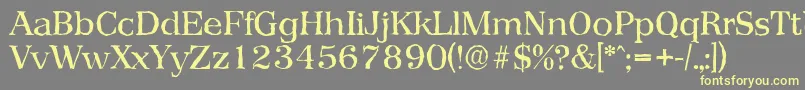 Шрифт PriamosantiqueRegular – жёлтые шрифты на сером фоне