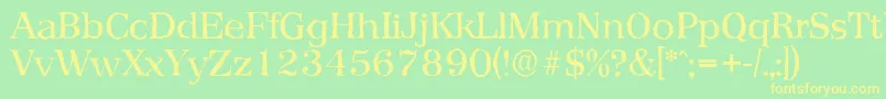 PriamosantiqueRegular Font – Yellow Fonts on Green Background