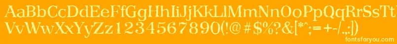 PriamosantiqueRegular Font – Yellow Fonts on Orange Background