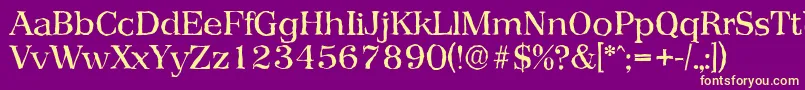 PriamosantiqueRegular Font – Yellow Fonts on Purple Background