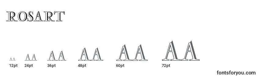 Rozmiary czcionki ROSART   (139110)