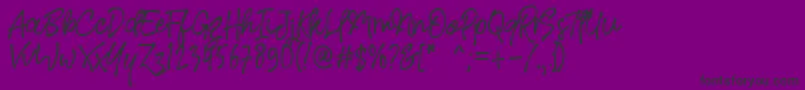 Rose Colored-Schriftart – Schwarze Schriften auf violettem Hintergrund