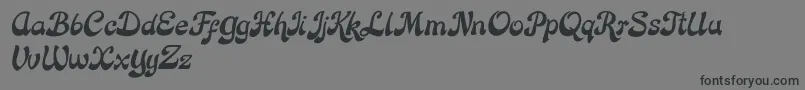 Rose Katrinah Italic-Schriftart – Schwarze Schriften auf grauem Hintergrund