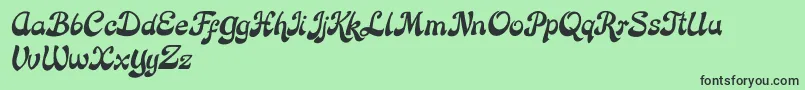 Rose Katrinah Italic Font – Black Fonts on Green Background