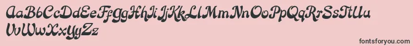 Rose Katrinah Italic Font – Black Fonts on Pink Background