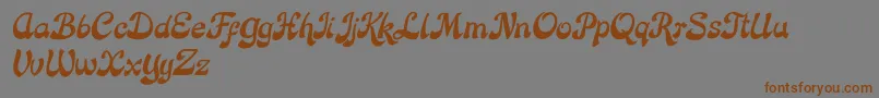 Rose Katrinah Italic Font – Brown Fonts on Gray Background