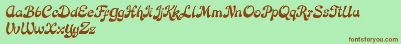 Rose Katrinah Italic Font – Brown Fonts on Green Background