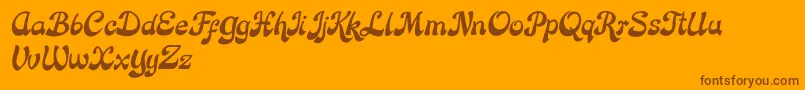 Rose Katrinah Italic Font – Brown Fonts on Orange Background