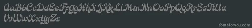 Rose Katrinah Italic Font – Gray Fonts on Black Background