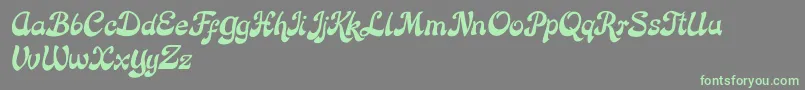 Шрифт Rose Katrinah Italic – зелёные шрифты на сером фоне