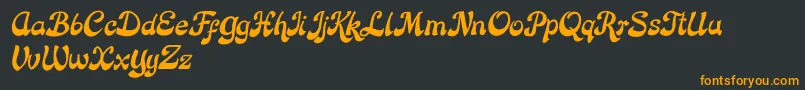 Rose Katrinah Italic Font – Orange Fonts on Black Background