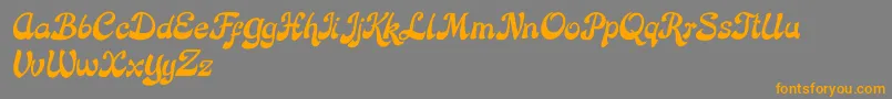 Rose Katrinah Italic Font – Orange Fonts on Gray Background