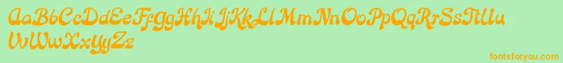 Rose Katrinah Italic Font – Orange Fonts on Green Background