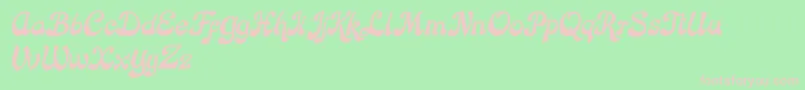 Rose Katrinah Italic Font – Pink Fonts on Green Background