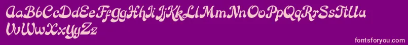 Czcionka Rose Katrinah Italic – różowe czcionki na fioletowym tle