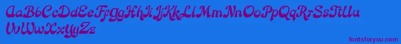 Rose Katrinah Italic Font – Purple Fonts on Blue Background