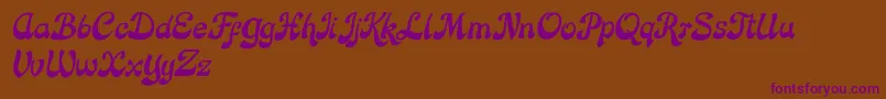 Rose Katrinah Italic Font – Purple Fonts on Brown Background