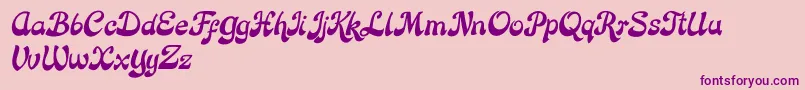 Rose Katrinah Italic Font – Purple Fonts on Pink Background