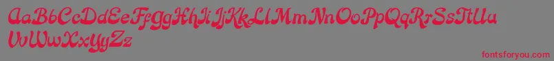 Rose Katrinah Italic Font – Red Fonts on Gray Background