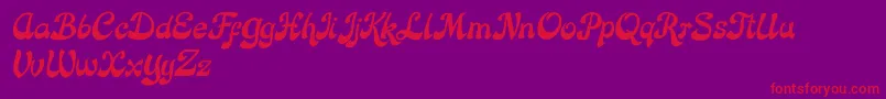 Rose Katrinah Italic Font – Red Fonts on Purple Background