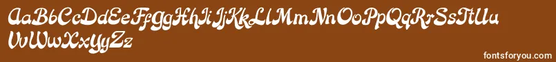 Rose Katrinah Italic Font – White Fonts on Brown Background
