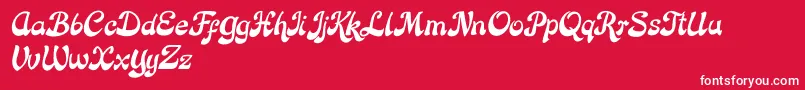 Rose Katrinah Italic Font – White Fonts on Red Background