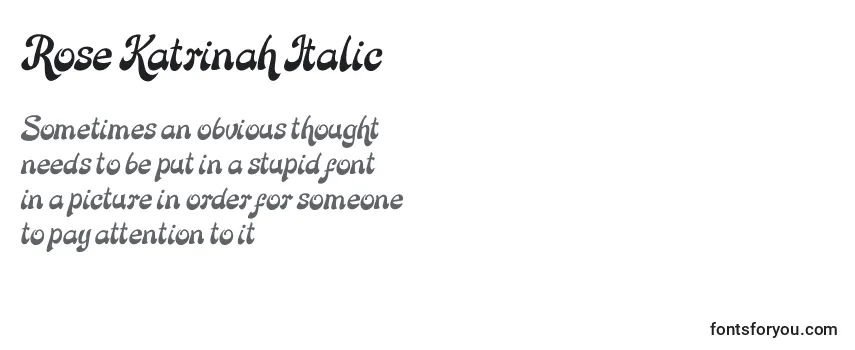 Rose Katrinah Italic-fontti