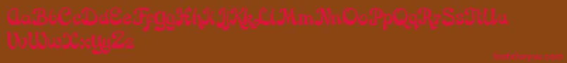 Rose Katrinah Font – Red Fonts on Brown Background