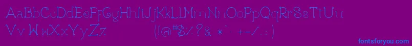 Rose Font – Blue Fonts on Purple Background