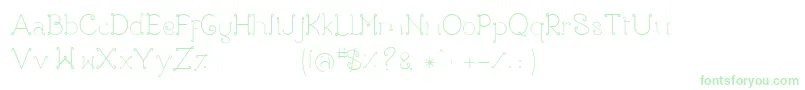 Rose Font – Green Fonts on White Background