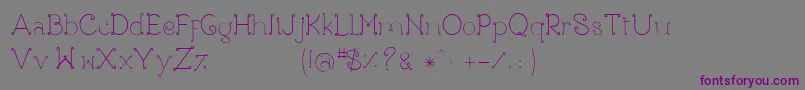 Шрифт Rose – фиолетовые шрифты на сером фоне
