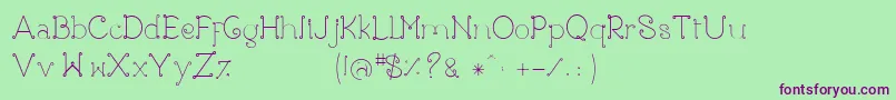 Rose Font – Purple Fonts on Green Background