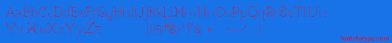 フォントRose – 赤い文字の青い背景