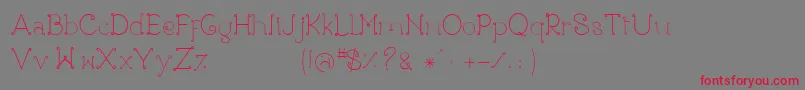 Rose Font – Red Fonts on Gray Background