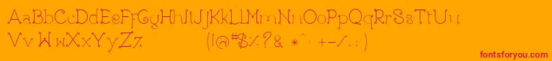 Rose Font – Red Fonts on Orange Background