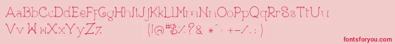 Rose Font – Red Fonts on Pink Background