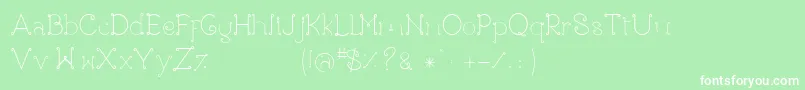 Rose Font – White Fonts on Green Background