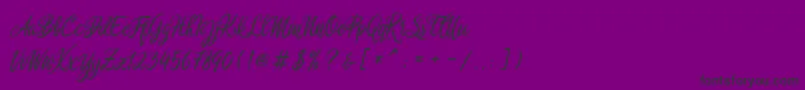 Rosedita freedemo-Schriftart – Schwarze Schriften auf violettem Hintergrund