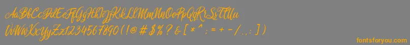 Rosedita freedemo-Schriftart – Orangefarbene Schriften auf grauem Hintergrund