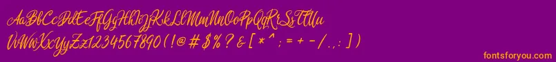 Rosedita freedemo Font – Orange Fonts on Purple Background