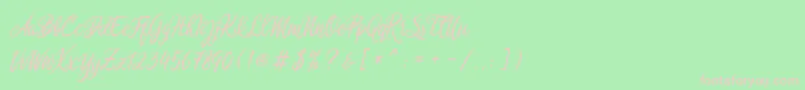 Rosedita freedemo Font – Pink Fonts on Green Background