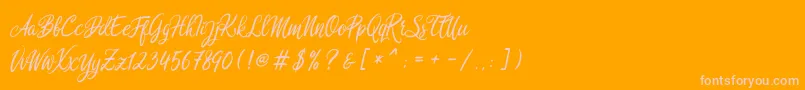Rosedita freedemo Font – Pink Fonts on Orange Background