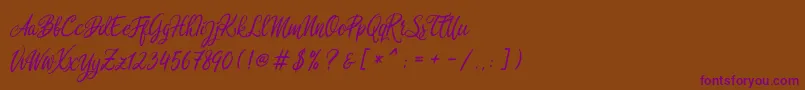 Rosedita freedemo Font – Purple Fonts on Brown Background
