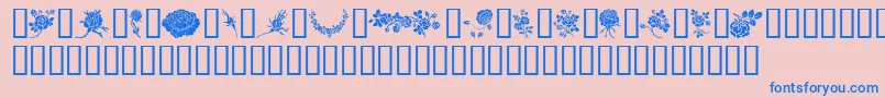 Rosegarden Font – Blue Fonts on Pink Background